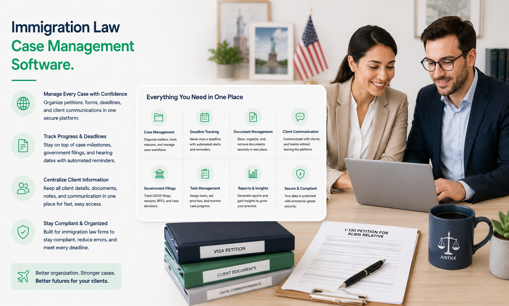 Immigration law case management software