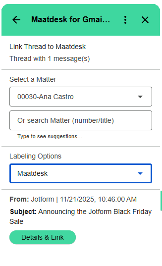Maatdesk for Gmail Interface