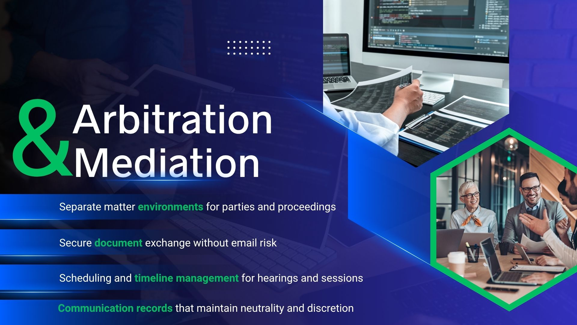 Arbitration and Mediation Law Banner Desktop